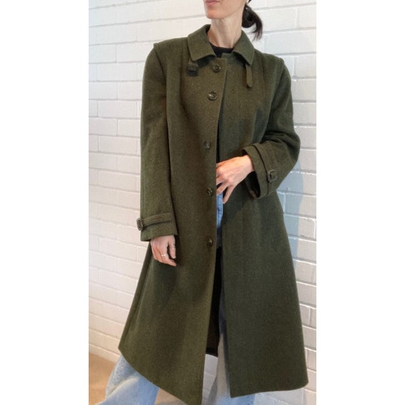 olive green wool coat