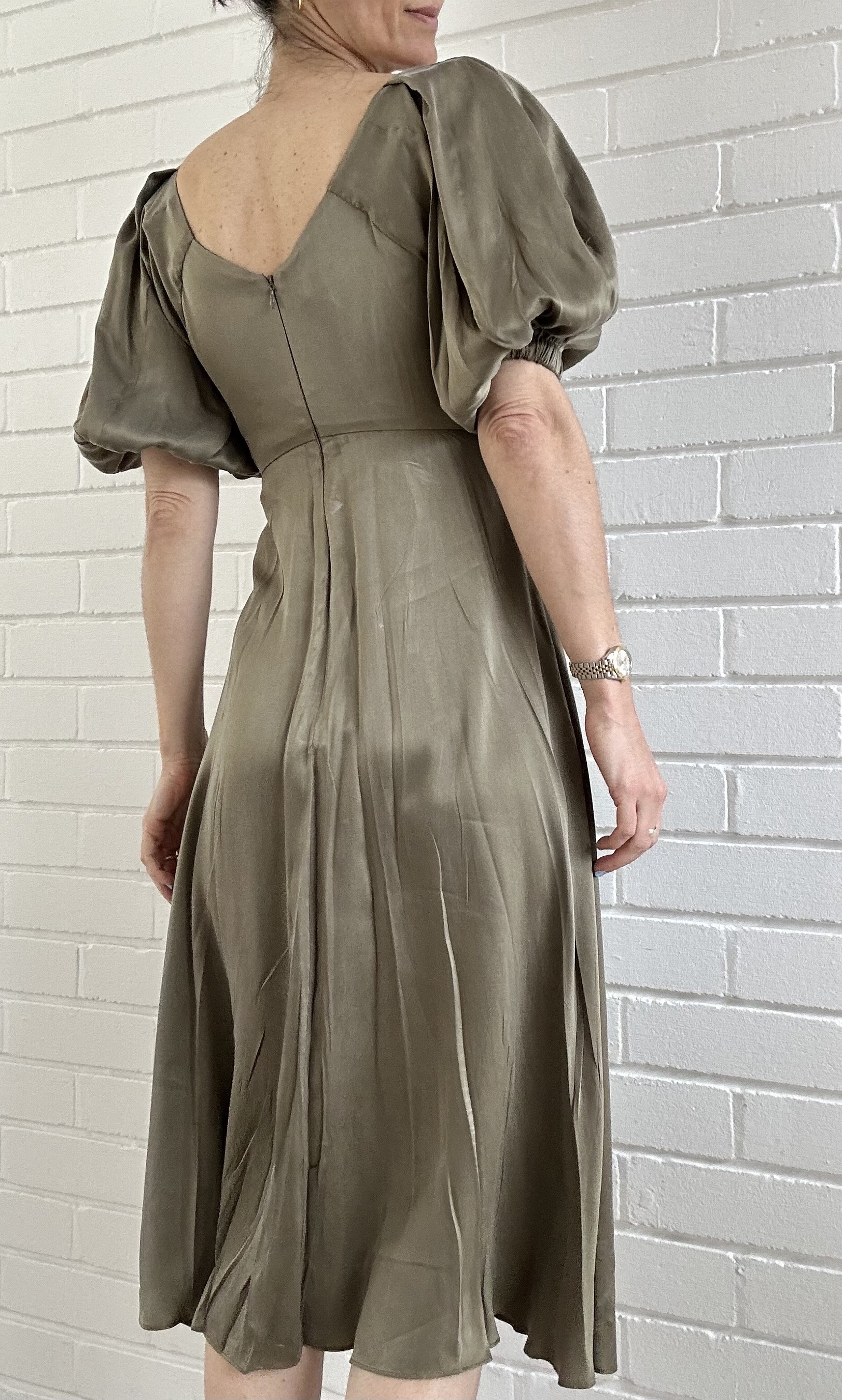 ZIMMERMANN 5148DSS255TAN 関税送料込 Zimmermann Dress - Midi - Pure Silk - Green - Womens Size 6