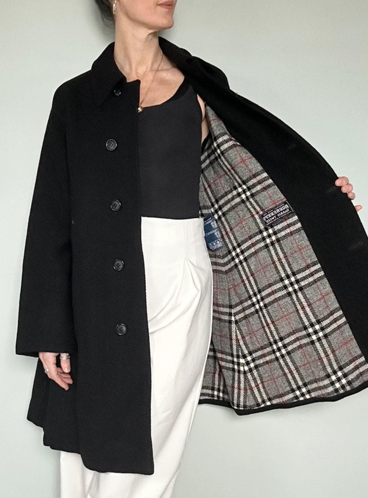 Burberry Tweed Coat - Etsy