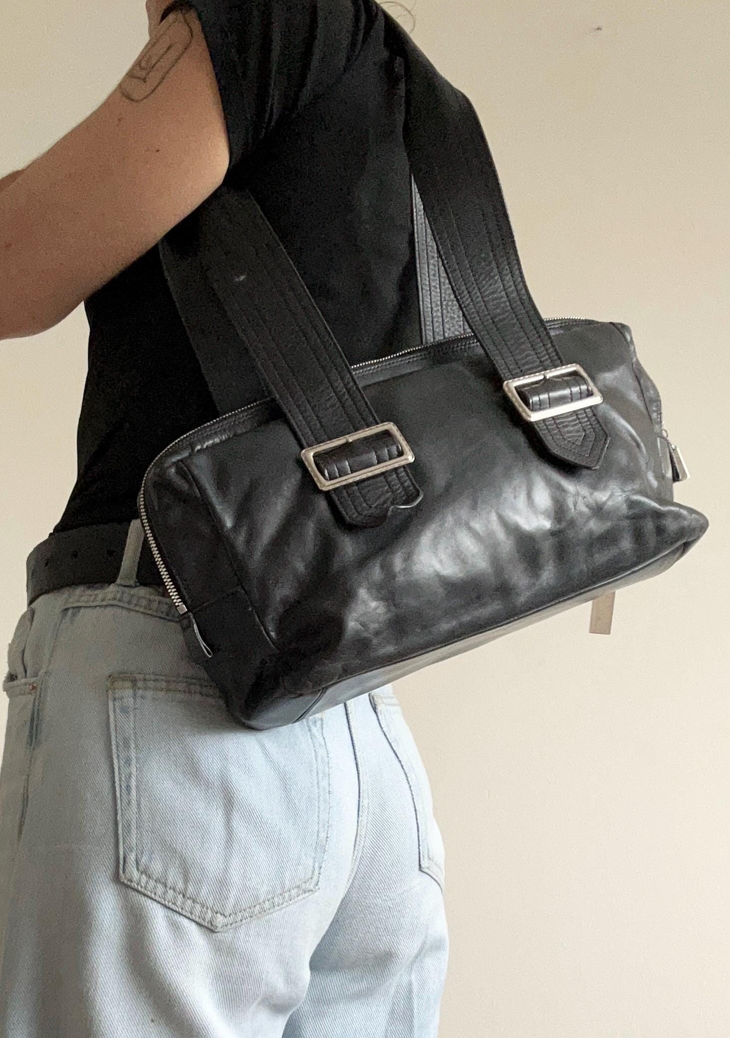 Vintage Burberrys Bag Black Leather - Etsy