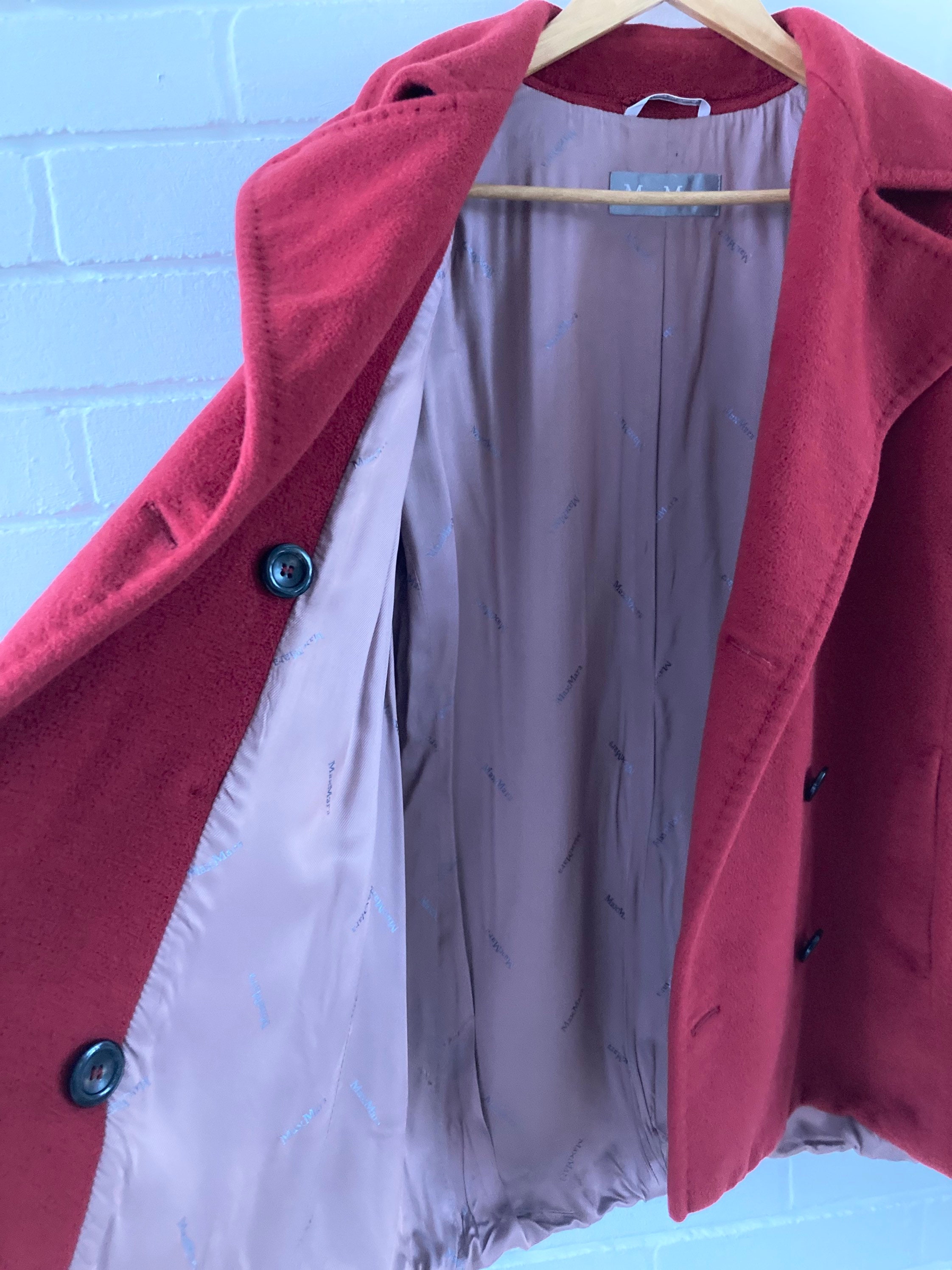 Vintage MAX MARA Virgin Wool & Angora Coat Red Womens Size - Etsy UK