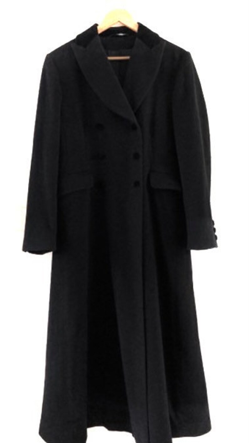 Vintage Laura Ashley Wool Coat Victorian Style Black | Etsy UK