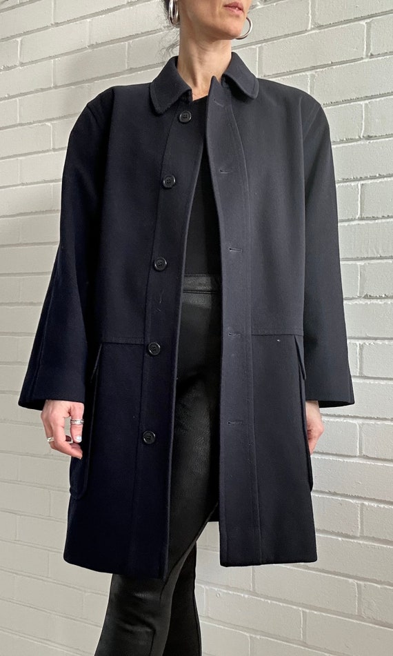 Burberry Wool Coat -  Wool & Alpaca - Vintage - N… - image 3