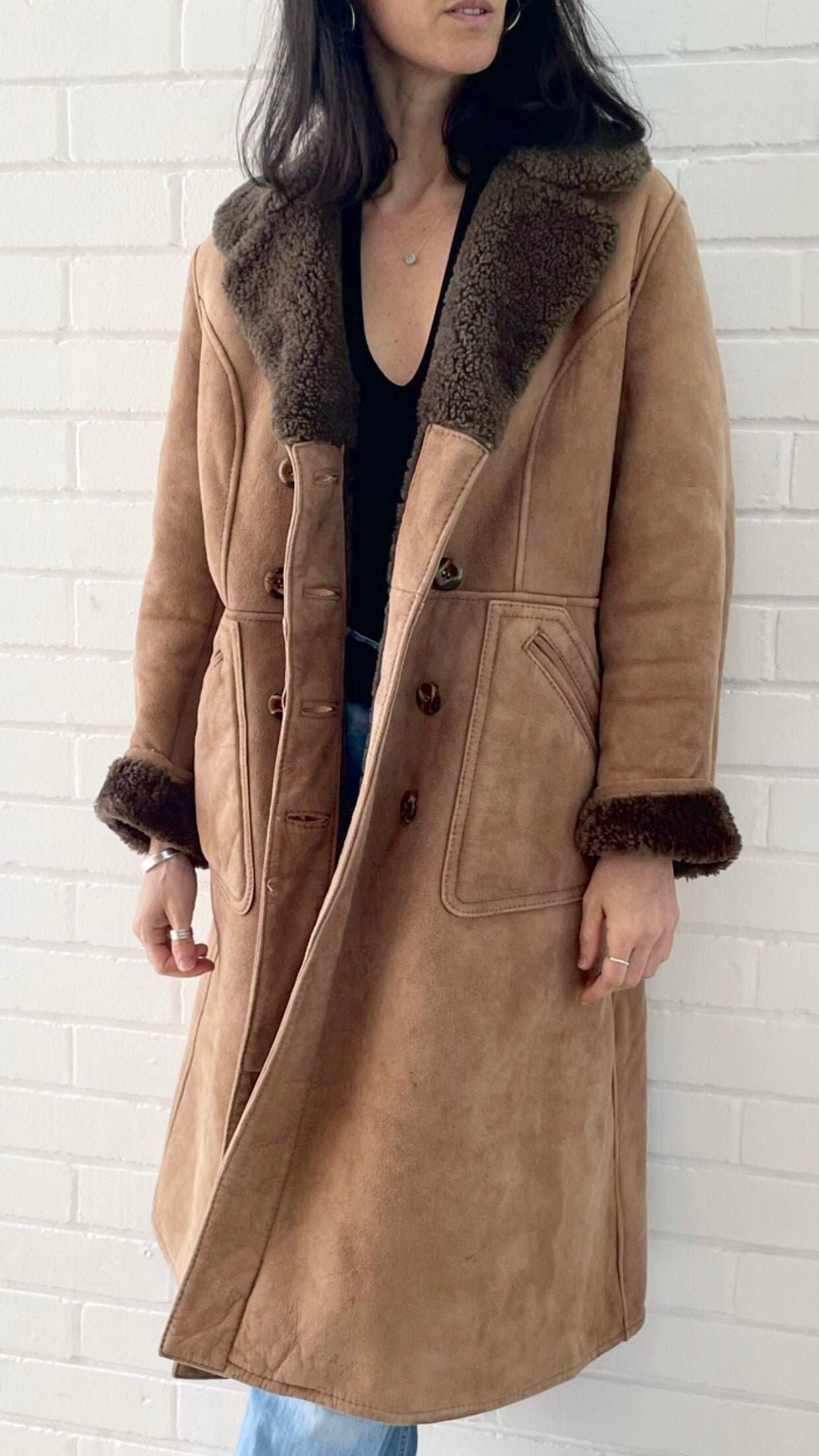 Vintage Real Sheepskin Shearling Coat Sherpa Long Lambs Etsy