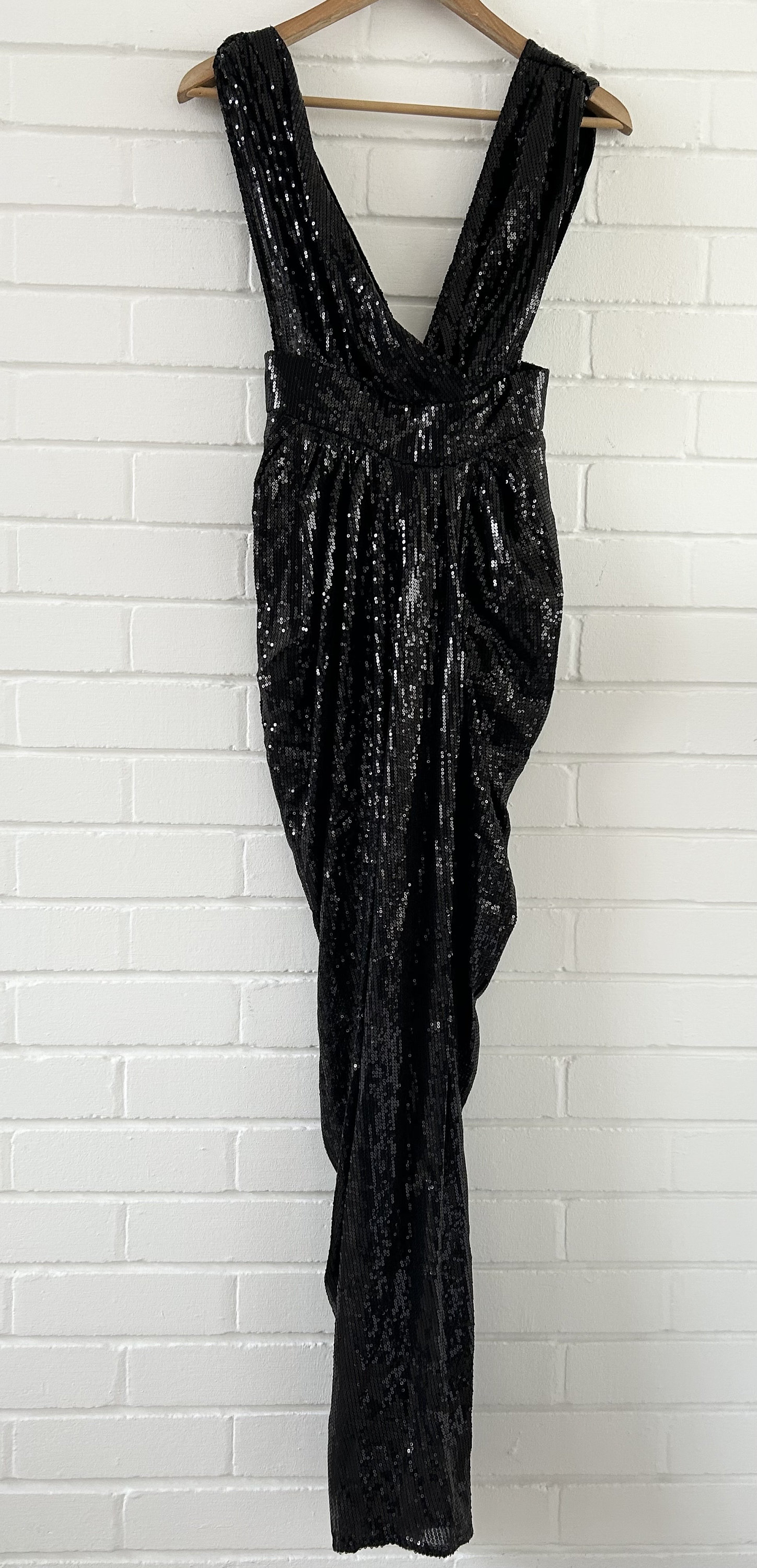house of cb black sequin dress 'Persephone' Black Strapless Corset Dress