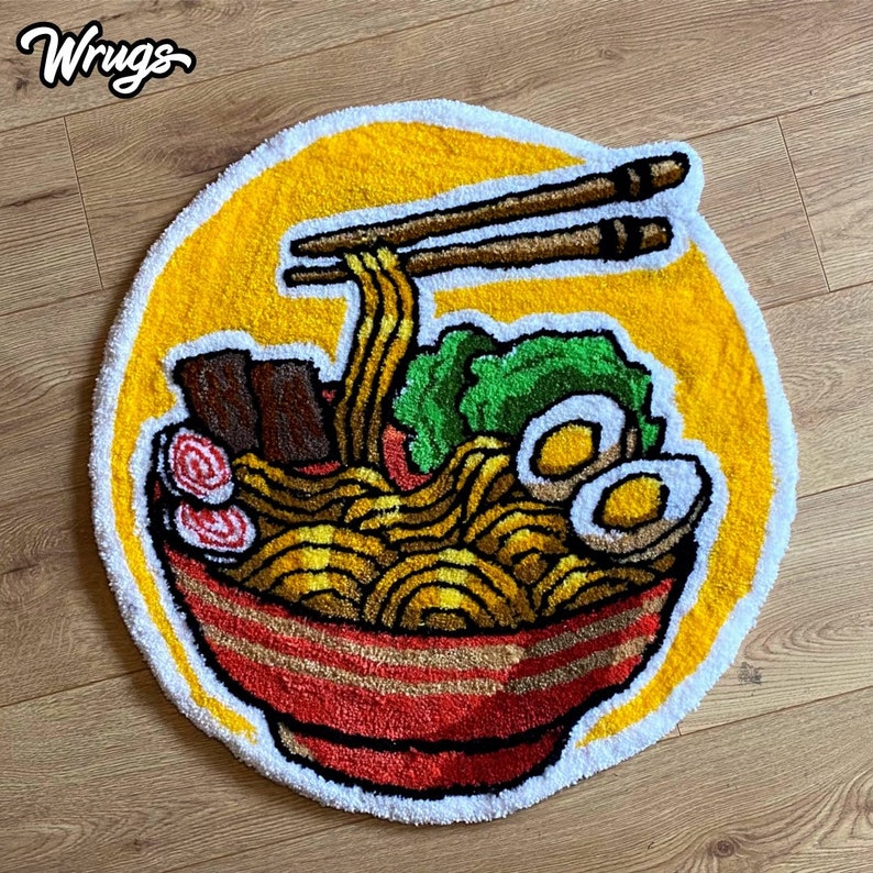 Ramen Handmade Rugs 2.0 | Noodles Rug | Hand Tufted Rugs | Living Room ...