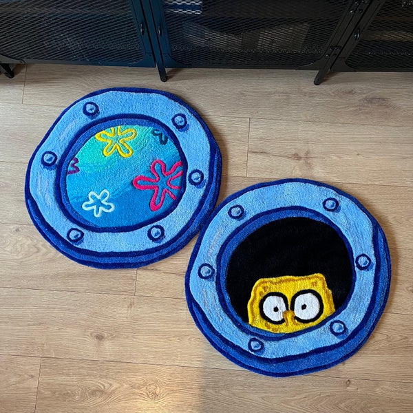 Spongebob Rug Design Funky Rug - Etsy