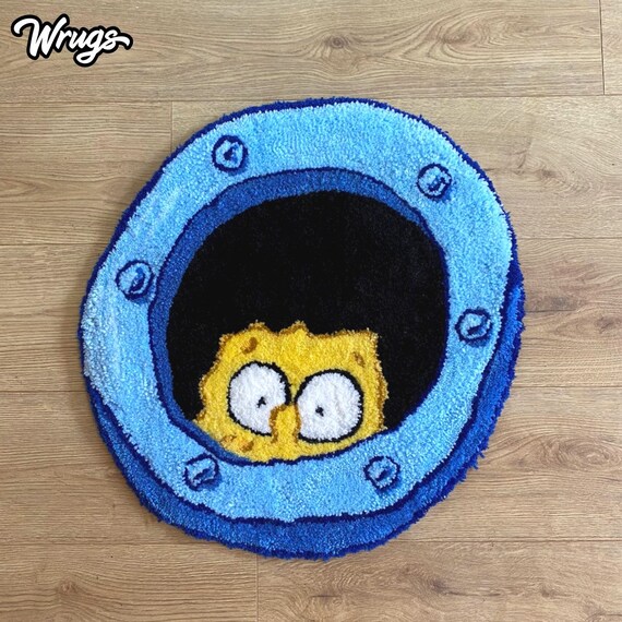 Porthole Rug Handmade Tufted Rug Spongebob Rug Funky Rug Etsy