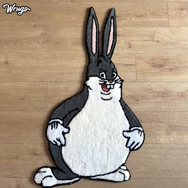 Big Chungus Rug Cartoon Rug Bugs Bunny Rug Tufted Rug Etsy