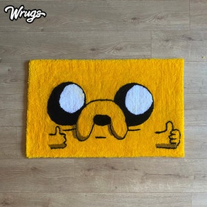 Jake the Rug | Handtufted Cute Rug | | Custom Rug | Personalised Rug | Quirky Adventure Time | Handmade Tufted Rug