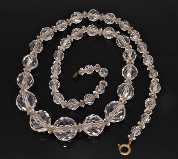 Vintage 1930s-1940s Cut Glass Crystal Graduated N… - image 2