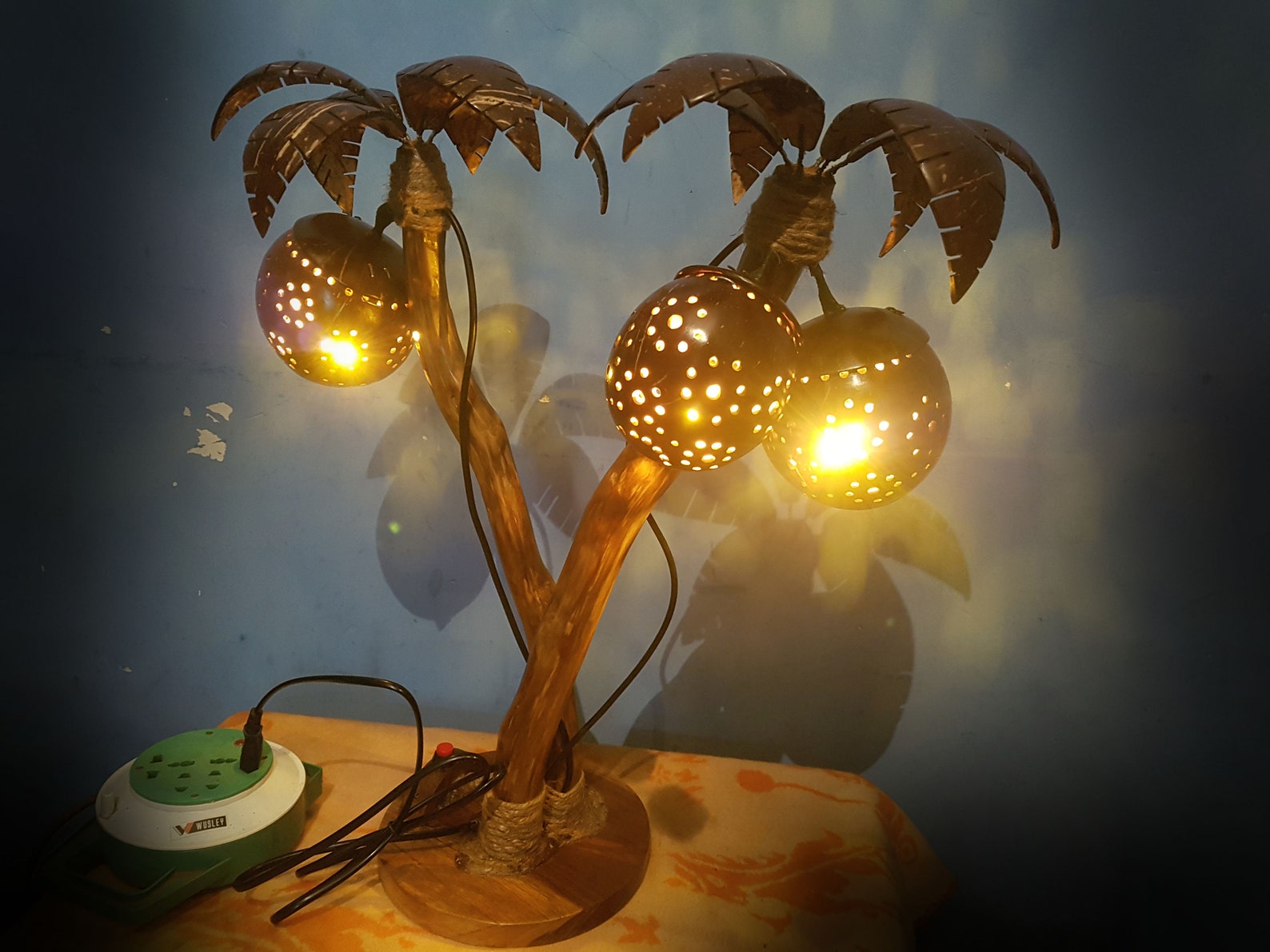 Coconut shells lamp Table Lamp Shades Palm Tree Coconut Shell Etsy