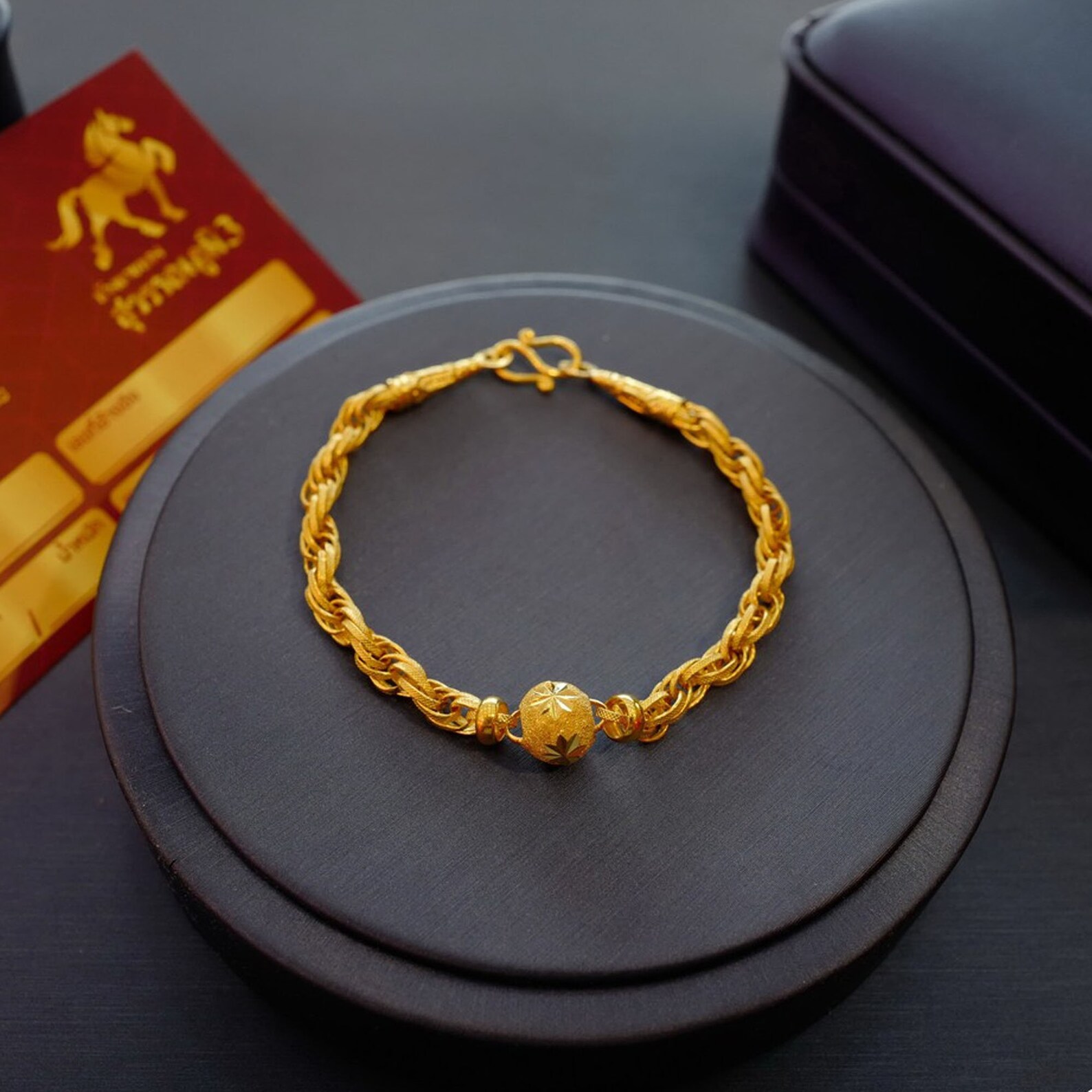 Thai 24k Gold Bracelet Women 24k Solid Gold Chain 24k Gold Etsy