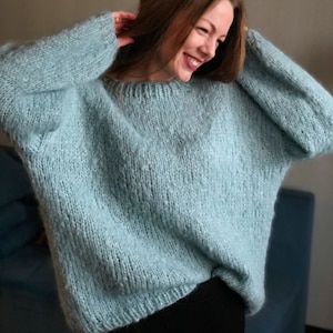 Mint blue sweater best sale