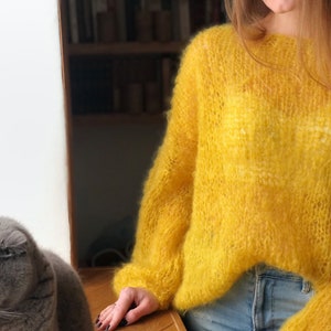 Fuzzy Yellow Sweater Etsy UK