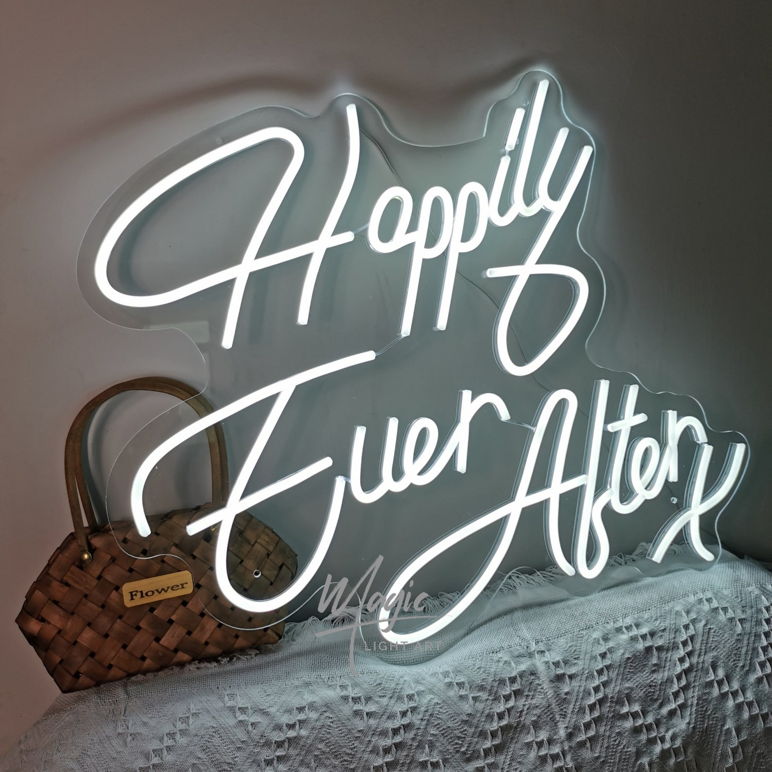 Custom Neon Sign Happily Ever After X Neon Sign Light Office Etsy