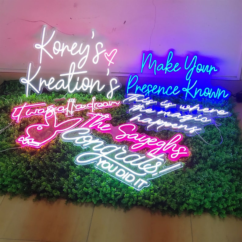 Neon Sign Bedroomcustom Neon Sign Weddingneon Light Etsy