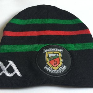 Official GAA All Ireland County MAYO black beanie hat very rare