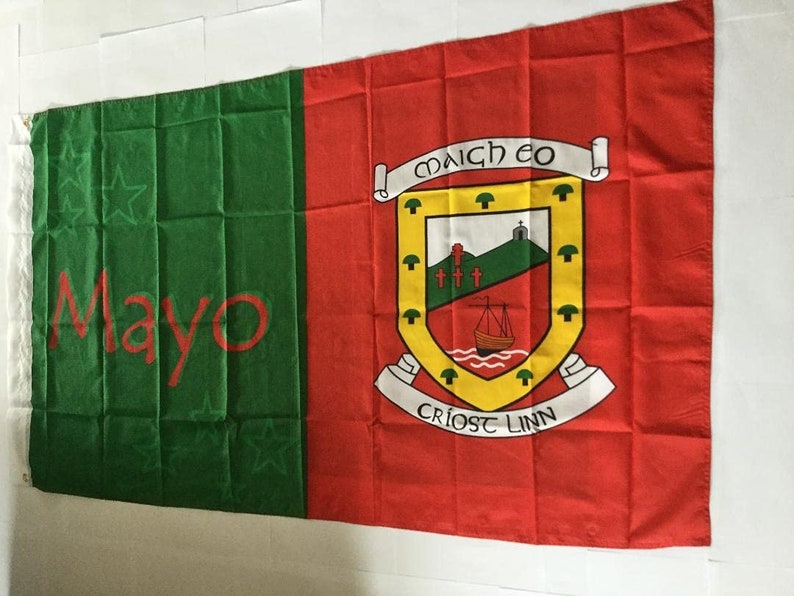 Official GAA All Ireland County MAYO Large Crested Flag 152cm Etsy