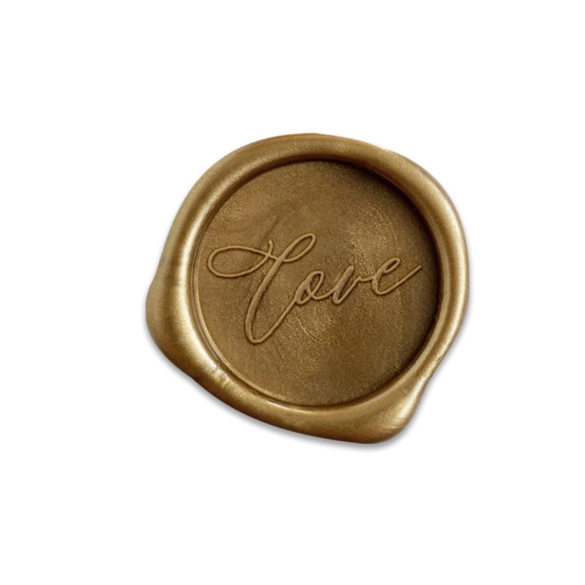 Love Wax Seal Stickers Antique gold Invitation Wax Seal Self Etsy