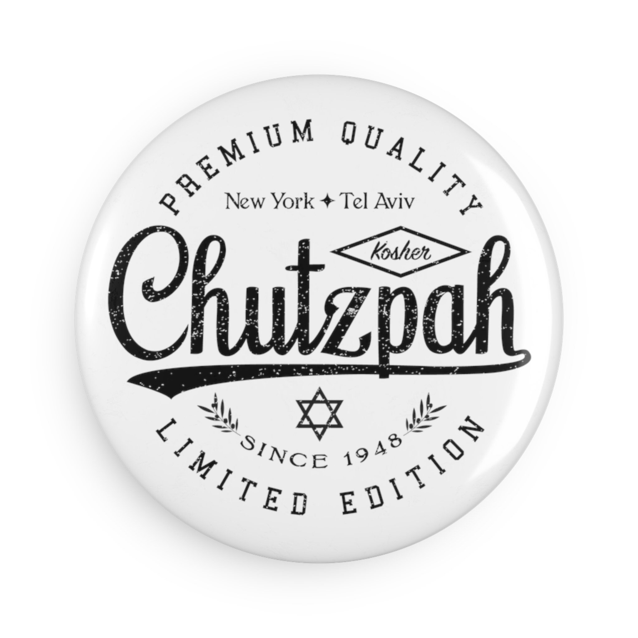 Jewish - Yiddish expressions CHUTZPAH Sticker for Sale by TheHappyDoe