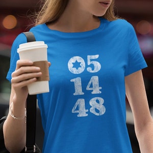 05.14.48 Women&#39;s Jewish Tshirt - Celebrate the Creation of the Jewish State of Israel