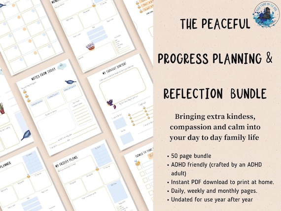 ADHD Planner, kids adhd planner, adult adhd planner, printable adhd planner, instant download adhd journal | A4 | US Letter