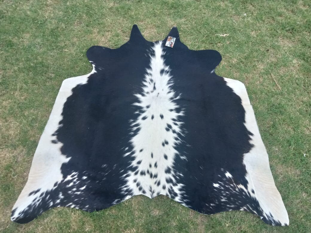 Natural Black and White Cowhide Rug Large Cow Skin Rug Carpet Etsy