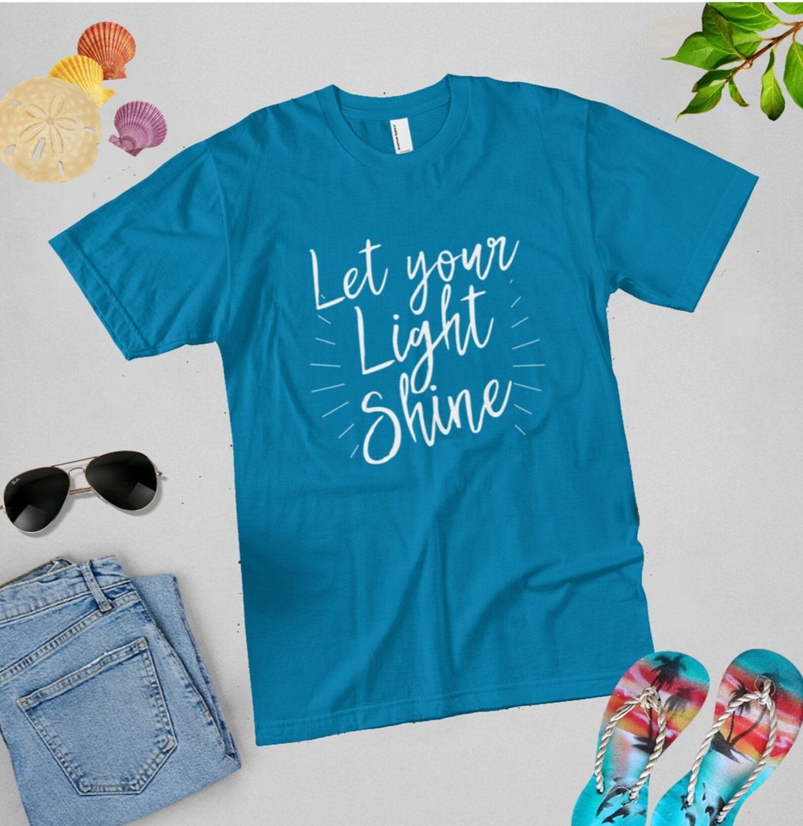 Let Your Light Shine T-shirt Short-sleeve Positive Vibes - Etsy
