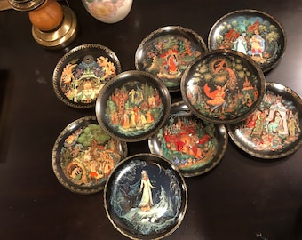 Vintage Collector Plate, Russian Legend Series Collectible Plate, Fairy Tale Story, Ceramic Wall Plates, Signed, Home Decor, Gift