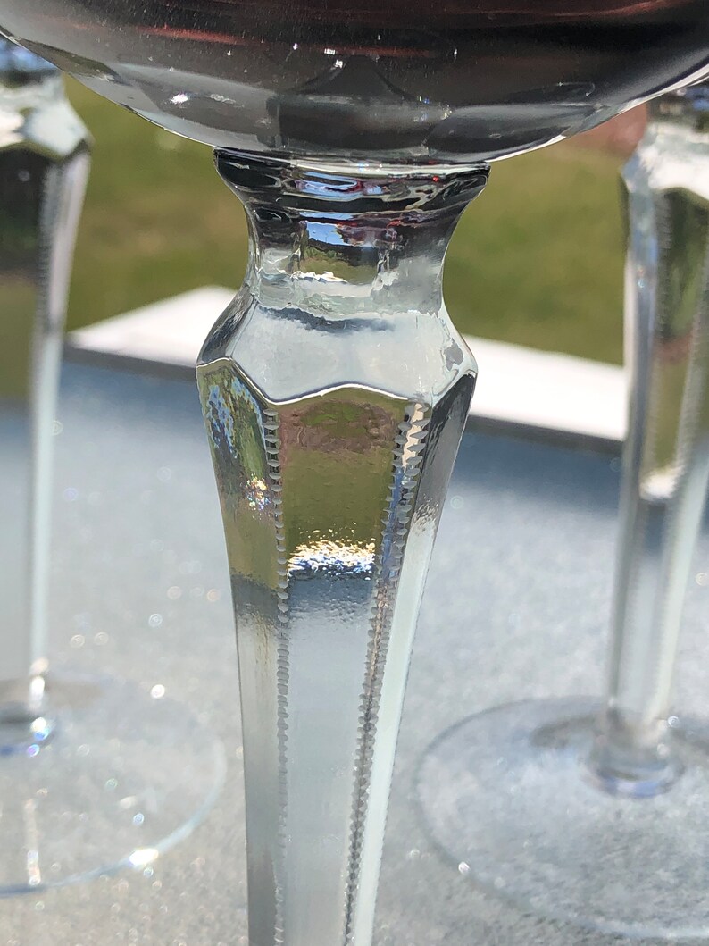 Vintage German Lead Crystal Wine Glasses Set of 3 German Etsy