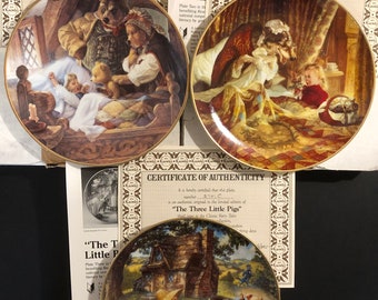 Vintage Limited Ed. Knowles Plate, Classic Fairy Tales, Collectible Plate, Original Box Certificate, Ceramic Wall Plate, Signed, Gift