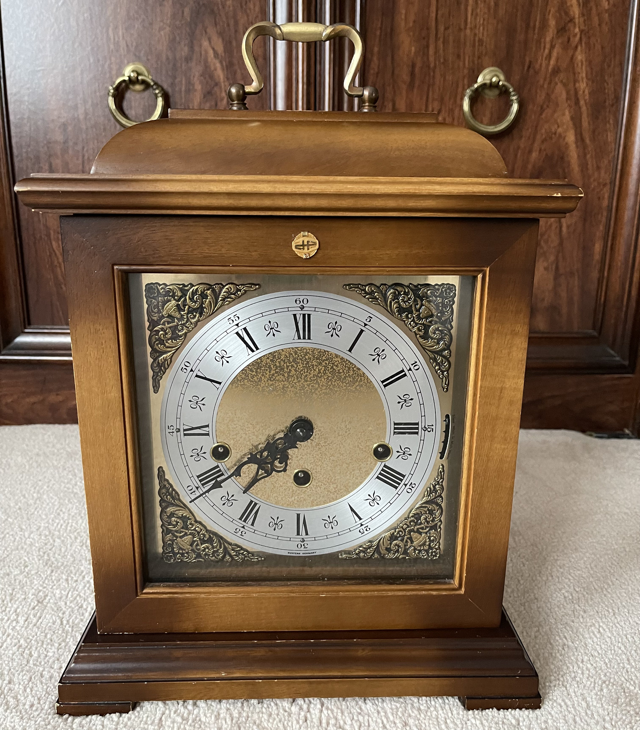 Vintage Franz Hermle Table Clock, Mid-century Modern, Made in