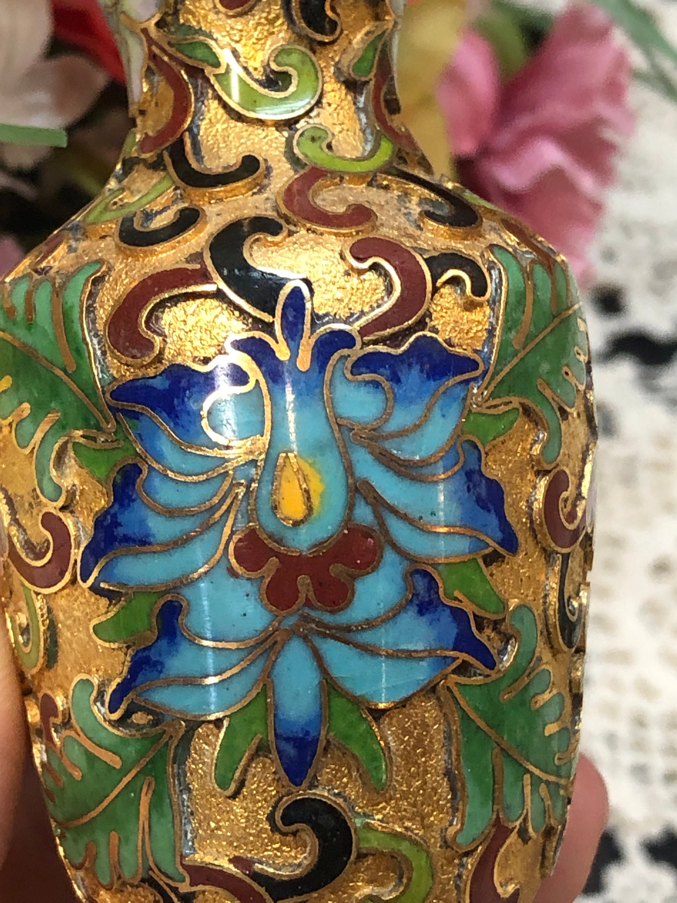 Lot De 5 Petits Vases Miniatures Cloisonnés - Décoratifs - Occasion