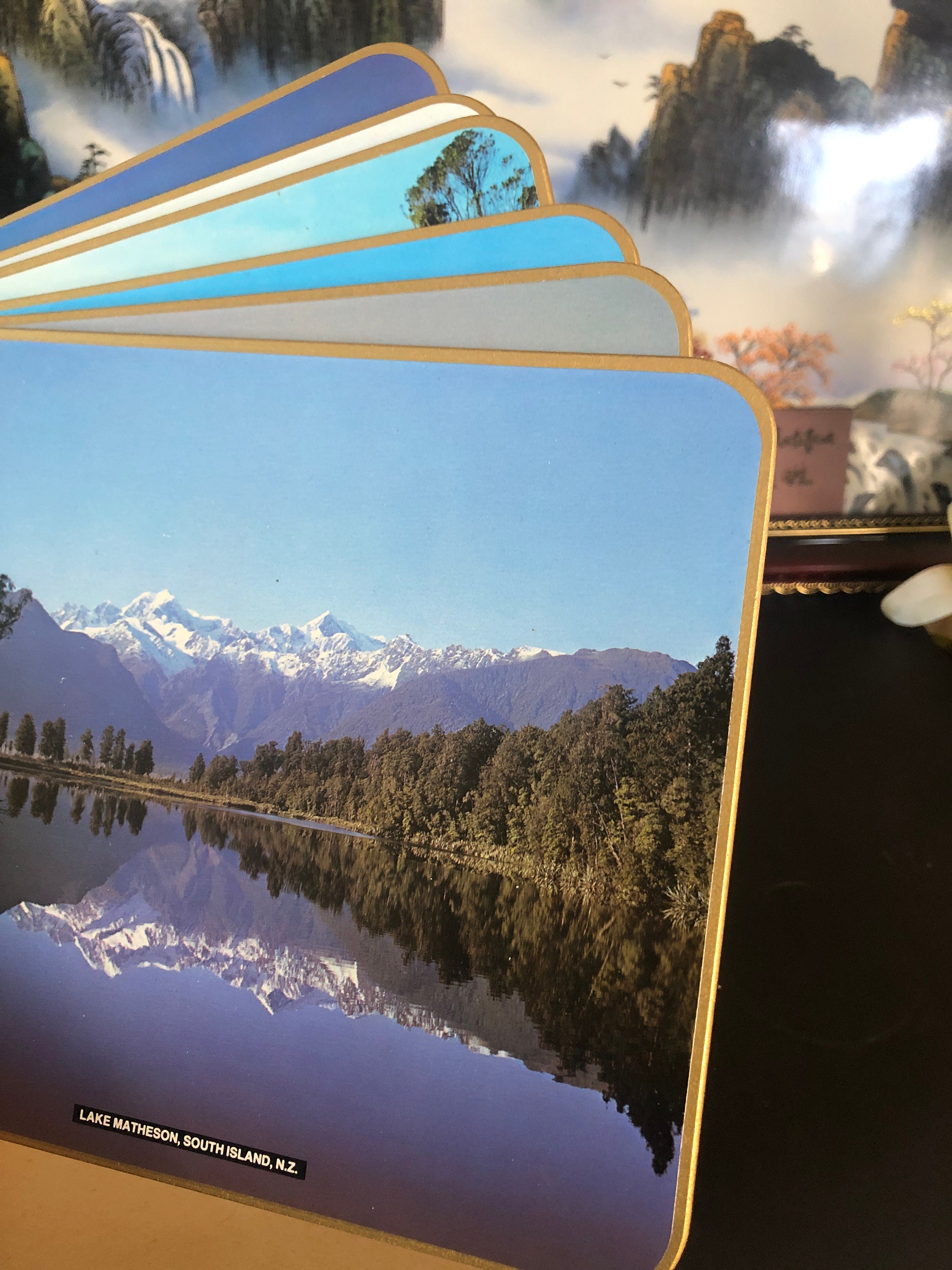 Vintage Jason New Zealand Landscape Placemats, Set of 6, Original