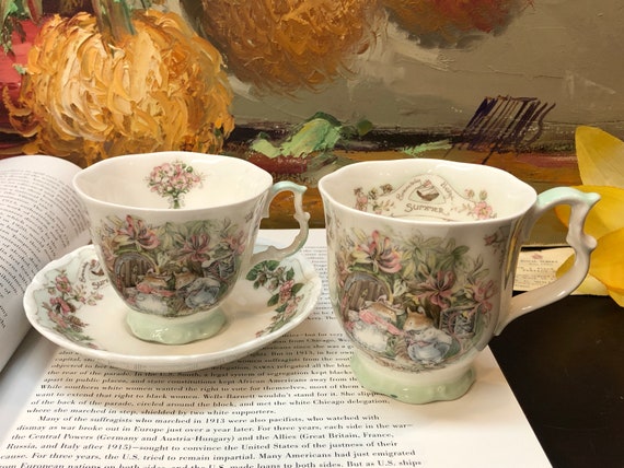  (ロイヤルドルトン) Royal Doulton Brambley Hedge Four Seasons, Trio Set & Mug