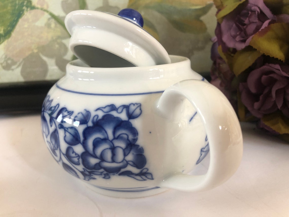 Vintage Korean Teapot Antique Porcelain Ceramic Coffee Pot Etsy