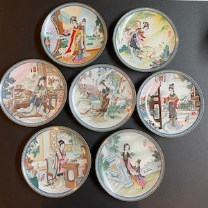 Vintage Chinese Imperial Porcelain, 1986-1988 Collectors Plate, Beauties Of The Red Mansion, By Zhao Huimin, JingDeZhen, Wall Decor, Gift