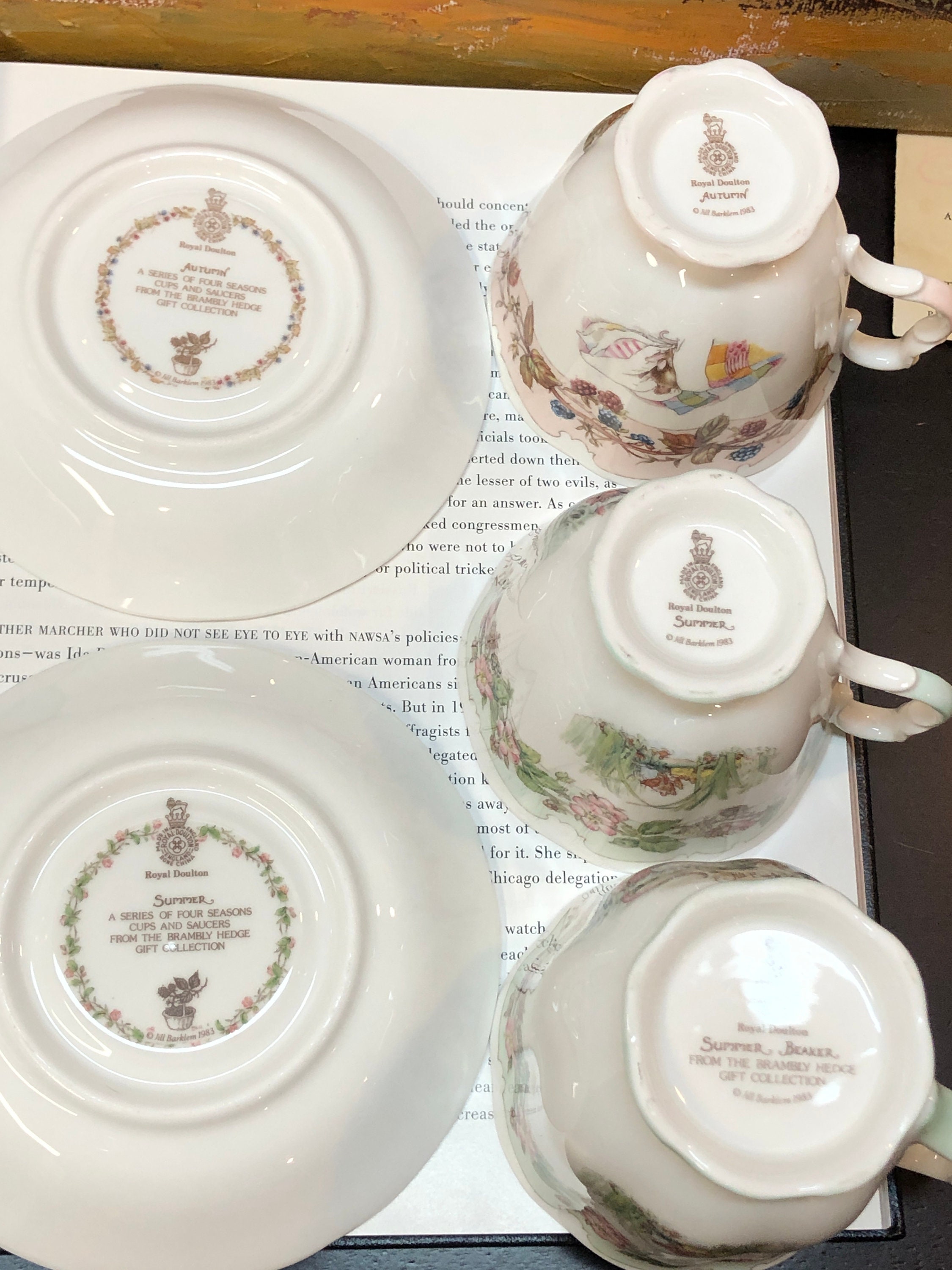 Royal Doulton Brambley Hedge Four Seasons, Trio Set & Mug