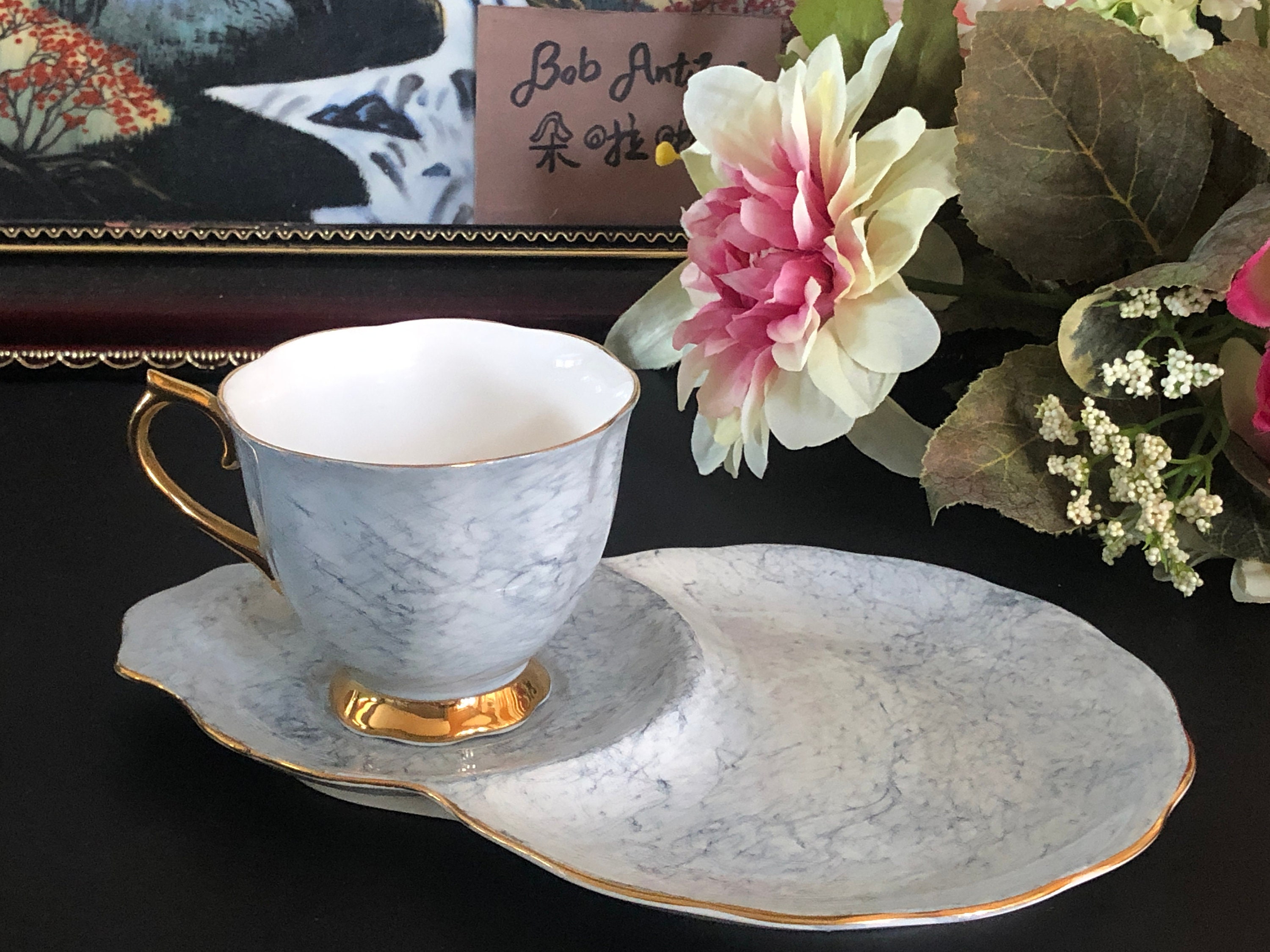 英国製 ロイヤルアルバート 1960's GOSSAMER yellow トリオ Vintage