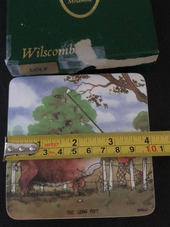 Vintage Wilscombe Golf Coasters, Set of 4, English Tableware 