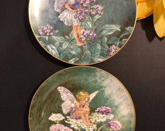 Vintage Villeroy&Boch Plates, Heinrich, Flower Fairies, Set of 2, Collectible Plates, Limited Edition, Made in Germany, Wall Plates