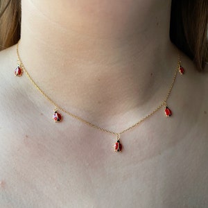 Ladybug Necklace, Animal Necklace, Dainty Necklace, Daily Necklace, Silver Necklace, Ladybird Necklace, Christmas Gift, Gift Ideas for Woman