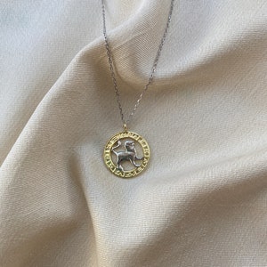 Leo Necklace - 925 Sterling Silver, Zodiac Necklace, Silver Necklace, Gold Plated Necklace, Birthday Gift, Valentine&#39;s Day Gift, Gift Her