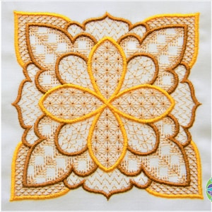 4x4 pulgadas Hermoso motif Fill Blocks Set de 12 diseños de bordado a máquina 100x100 mm