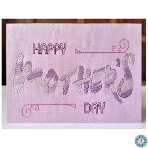 4x4 inch Mothers Day Card 03 ITH Machine Embroidery 100x100 mm