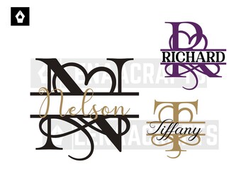 Download Split Monogram Etsy