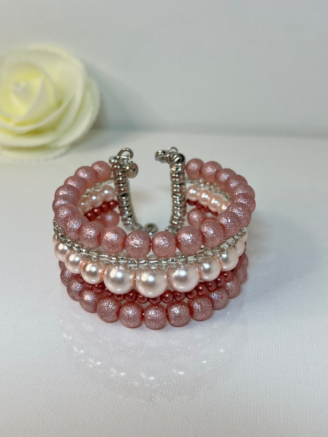 Pink Cuff Bracelet Etsy