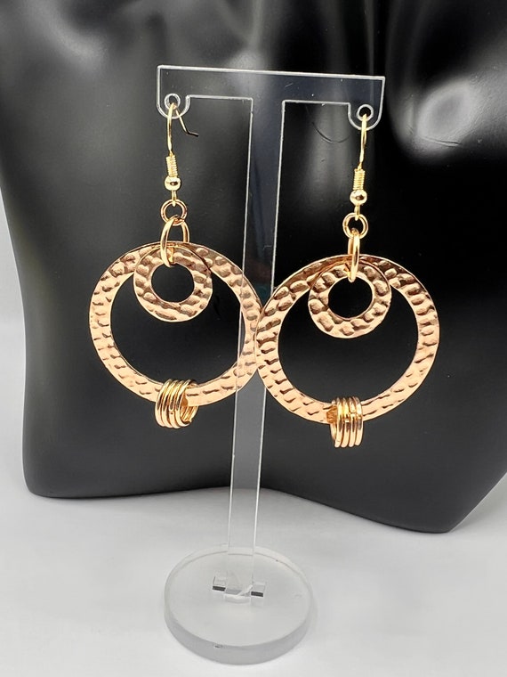Gold Textured Hoops, Minimalist Earrings, Everyday Jewelry, Classic Hoops, Textured Hoops, Gift For Her