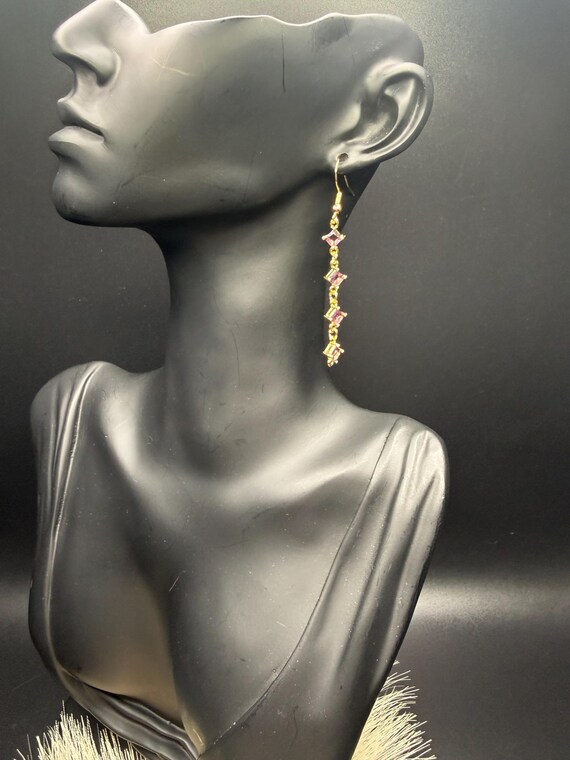 Amethyst Gold Dangle Earrings
